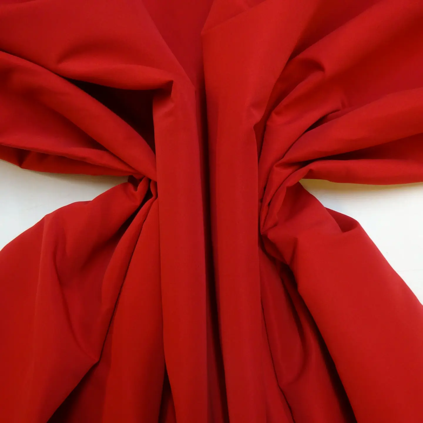 Crepe De Chine Fabric Peach Skin Finish Red