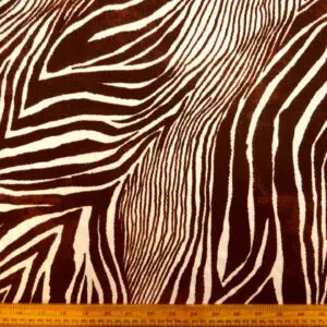 Jersey Fabric Soft Crepe Feel Swirl Brown Ivory