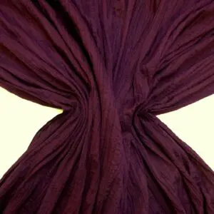 Polycotton Fabric Crinkly Wrinkly Plum