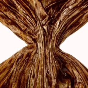 vCrushed Velvet Fabric Crinkle Chocolate Cream