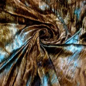 Crushed Velvet Fabric Crinkle Turquoise Coffee