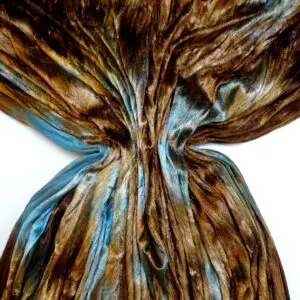 Crushed Velvet Fabric Crinkle Turquoise Coffee