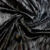 Crushed Velvet Fabric Crinkle Black