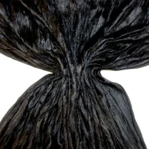 Crushed Velvet Fabric Crinkle Black