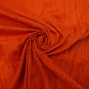 Polycotton Fabric Crinkly Wrinkly Burnt Orange