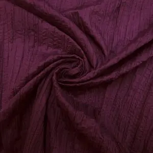 Polycotton Fabric Crinkly Wrinkly Plum