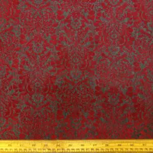 Denim Fabric Flocked Tudor Romance Black Ruby