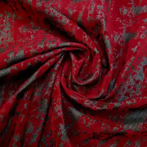 Denim Fabric Flocked Speckled Noise Black Ruby