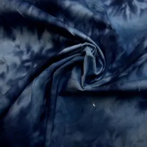 Denim Fabric Slashed Tie Dye Indigo