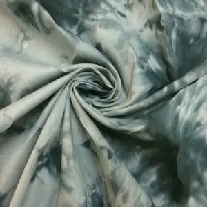 Denim Fabric Slashed Tie Dye Aqua Teal