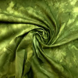 Denim Fabric Slashed Tie Dye Olive