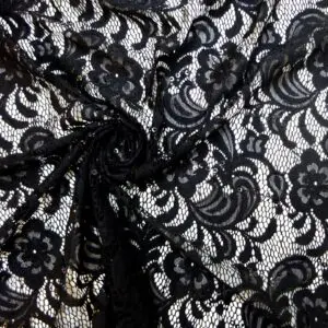 Lace Fabric Heavy With Sequins Tennessee Black