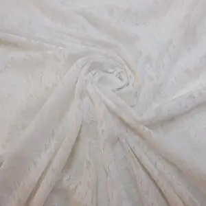 Lace Fabric Stretch Rosie Devine White