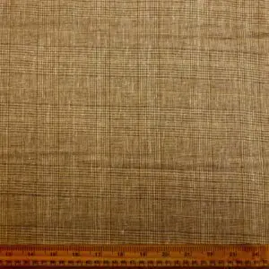 Linen With Bamboo Viscose Fabric Small Prince Of Wales Check Beige