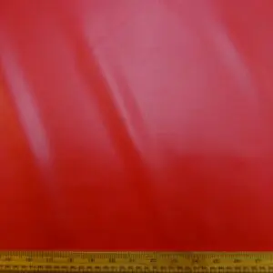 Leather Look Fabric Light Weight Pleather With Mechanical Stretch Red
