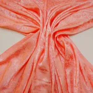 Satin Fabric English Rose Palace Garden Peach