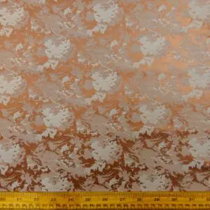 Satin Fabric Stretch Mississippi Swish Copper/Grey