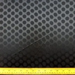 Satin Fabric Penny Spot Black
