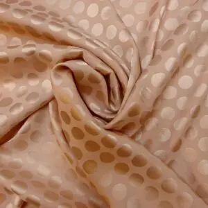Satin Fabric Penny Spot Oyster Pink