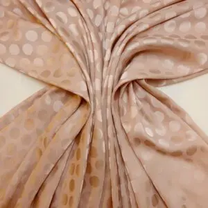 Satin Fabric Penny Spot Oyster Pink