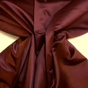 Slipper Satin Fabric Shiny And Thick Mahogany Brown