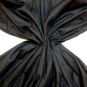 Cotton Fabric Faux Anglais Black