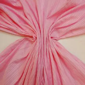 Cotton Fabric Faux Anglais Pink