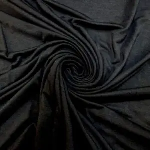 T-shirting Fabric Bamboo Viscose Black