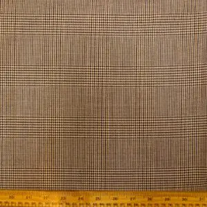 Suiting Fabric Prince Of Wales Brown Cream