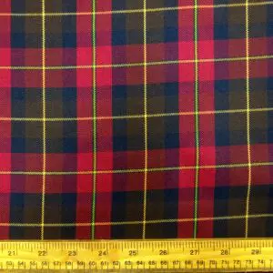 Suiting Fabric Tartan Macnair Wine Brown