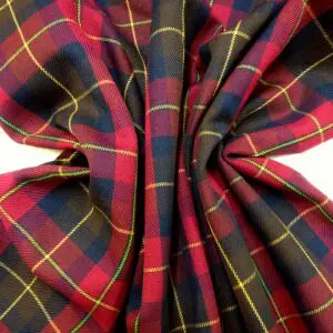 Suiting Fabric Tartan Macnair Wine Brown