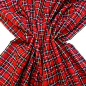 Suiting Fabric Tartan Mini Red Stuart