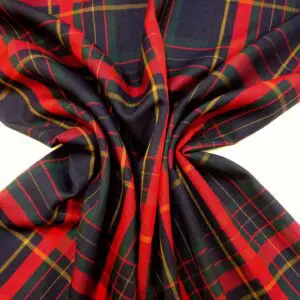Suiting Fabric Tartan Perth Navy Red