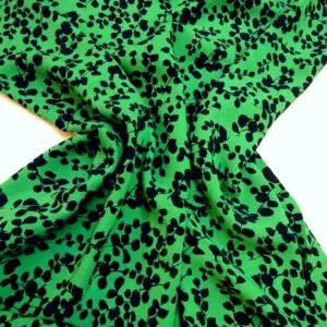 Bamboo Viscose Fabric Floral Chicago Blumes Emerald/Navy
