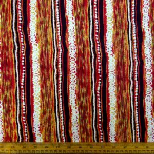 Viscose Fabric Abstract Blood Orange Red