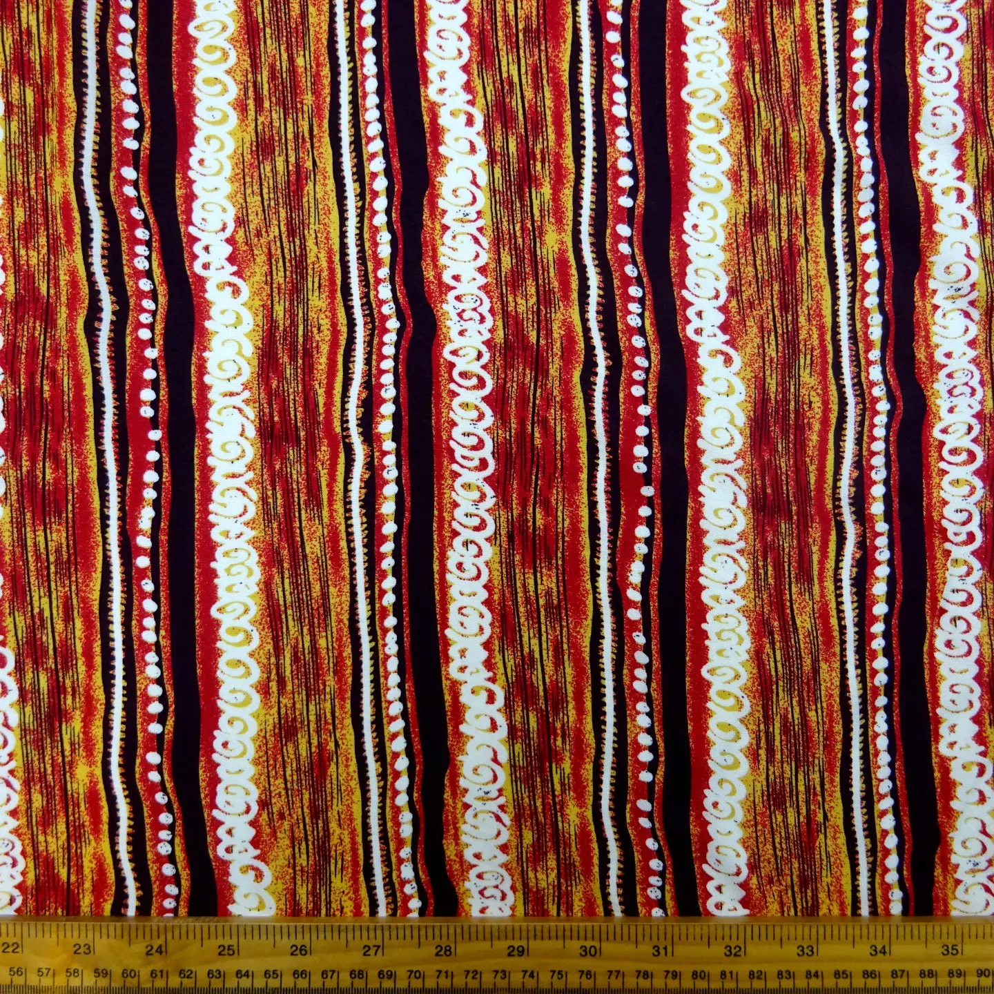 Viscose Fabric Abstract Blood Orange Red