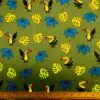 Cotton Fabric Bird Toucan Play Khaki