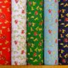 Christmas Fabric Polyester Cotton Dashing Reindeers