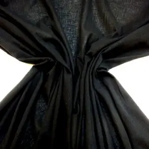 Crinkle Cotton Fabric Airflow Drapey Skirt Weight Black