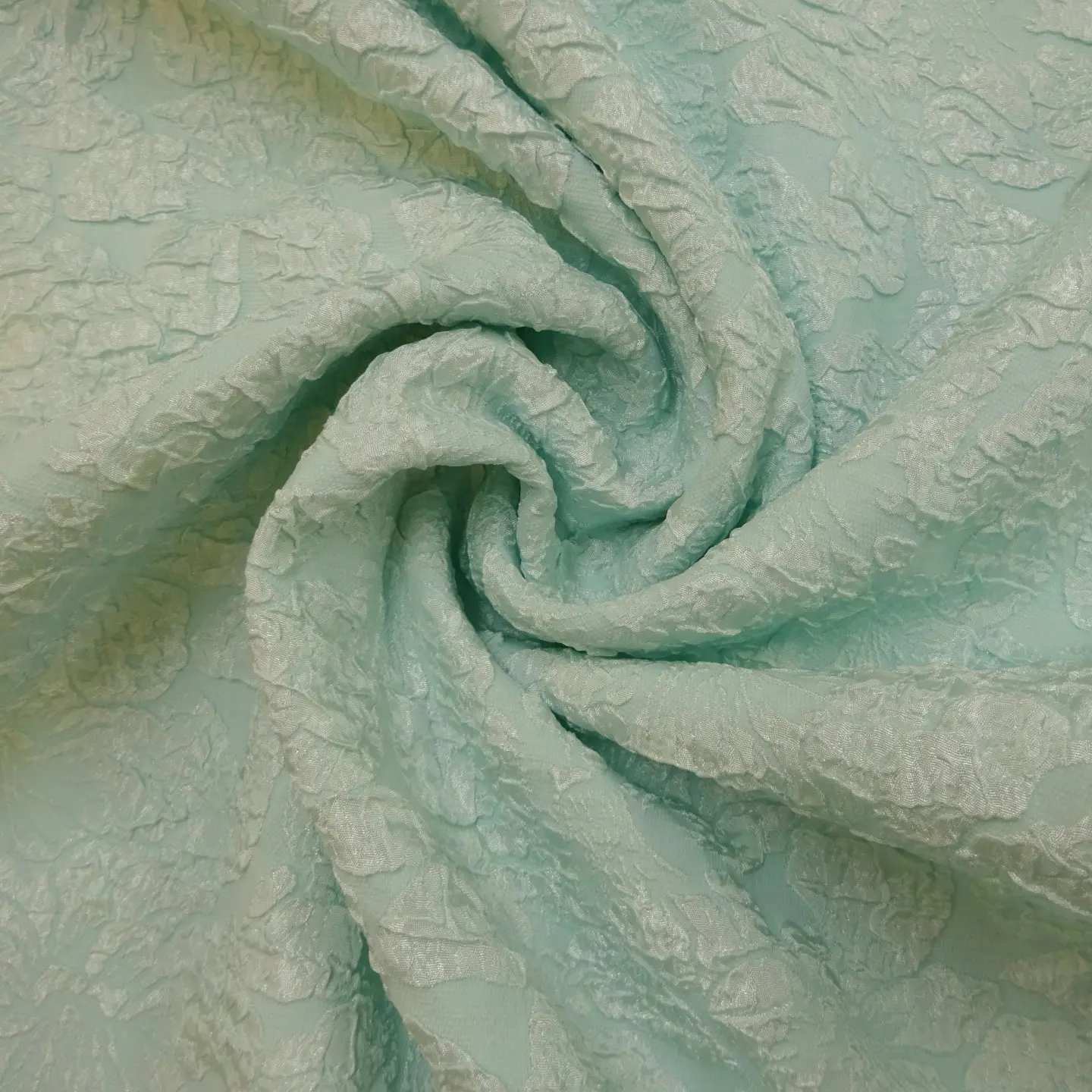 Brocade Suiting Fabric 3D Jacquard Summer Glade Aqua