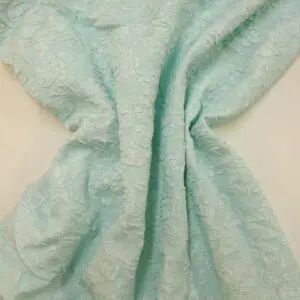 Brocade Suiting Fabric 3D Jacquard Summer Glade Aqua