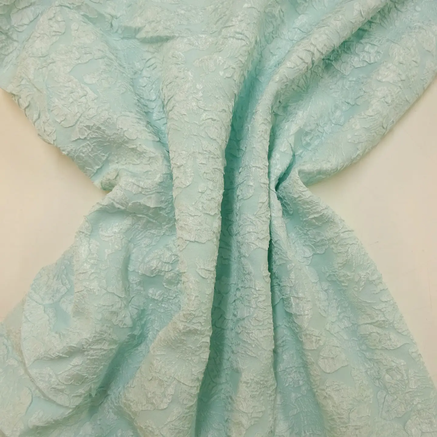 Brocade Suiting Fabric 3D Jacquard Summer Glade Aqua