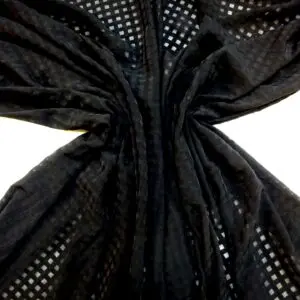 Chiffon Fabric Gingham Seersucker Black