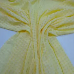 Chiffon Fabric Gingham Seersucker Lemon