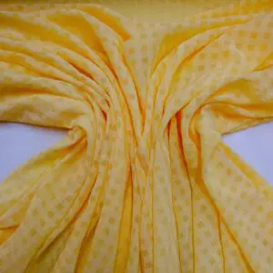 Chiffon Fabric Gingham Seersucker Yellow