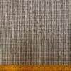 Cotton Fabric Rattan Checks Silver Thread Black Beige