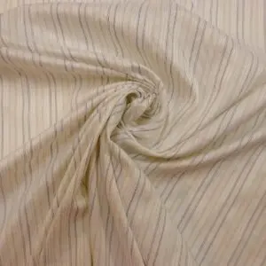 Cotton Fabric Moroccan Jacquard Twist Stripe Ivory