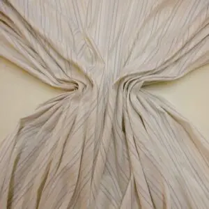 Cotton Fabric Moroccan Jacquard Twist Stripe Ivory