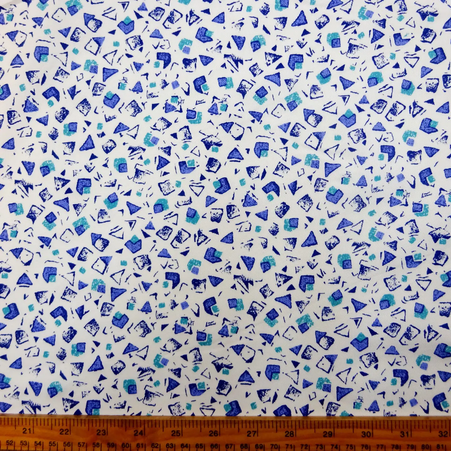 Cotton Fabric Light Twill Abstract Blue
