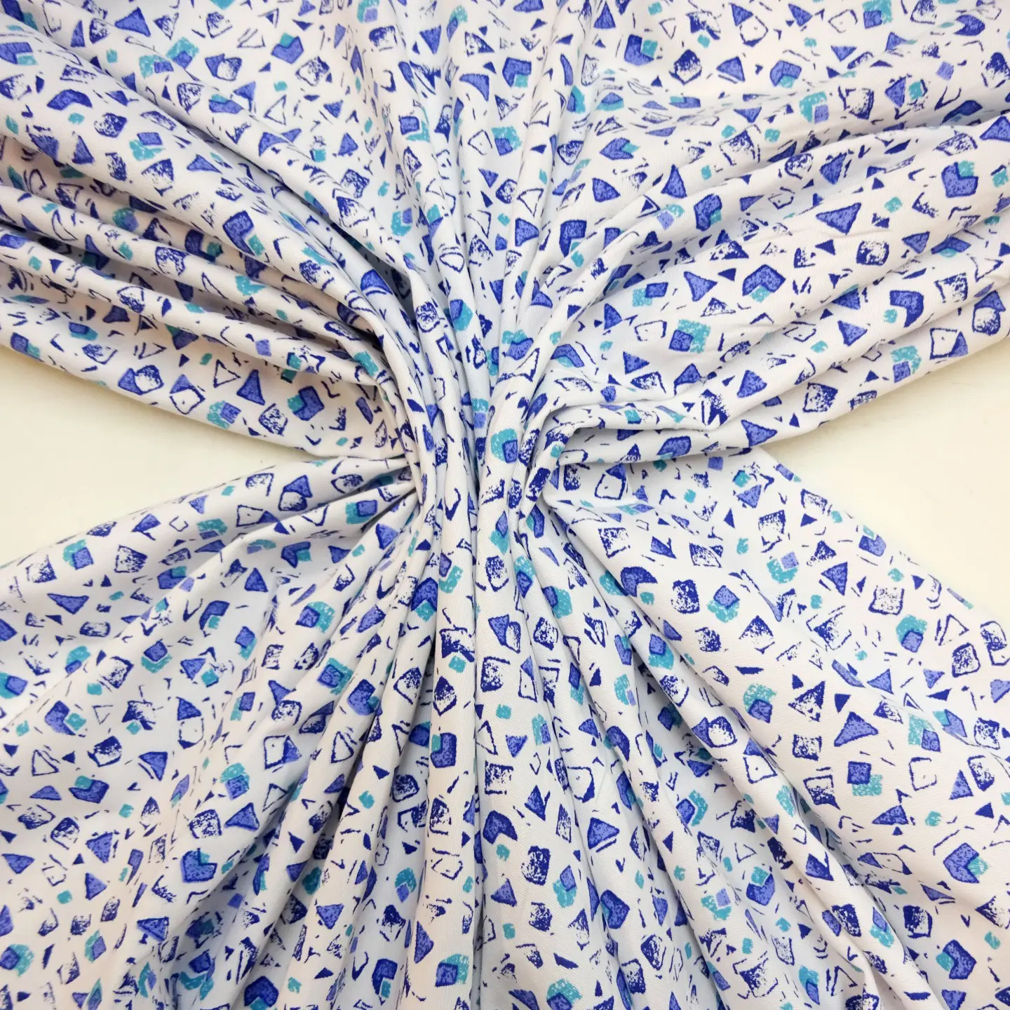 Cotton Fabric Light Twill Abstract Blue